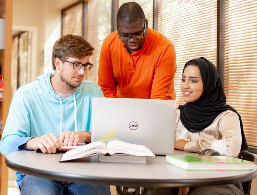 Business students at the College of Business