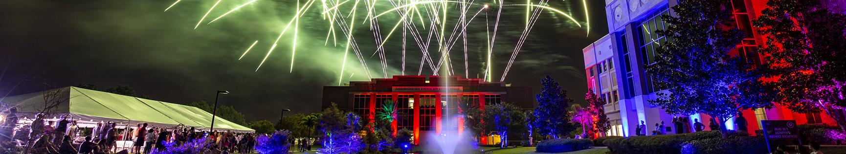 Fireworks over the Campus